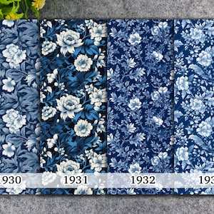 Chinoiserie Floral Transfer Paper for Polymer Clay (4x5.5 inches)