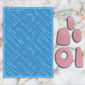 Criss Cross Texture mat for polymer clay, Polymer Clay Rubber Texture mat, Texture Tile mats, Rubber Texture Sheet #553