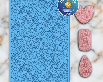 Polymer Clay Texture Mat: Gummi Abdruck-Blatt #593