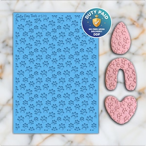 Tapete de goma con textura de patas de perro para joyería de arcilla polimérica (#570)