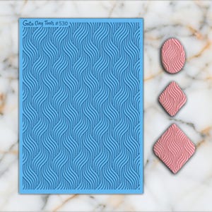 Art deco Weave texture mat for polymer clay, Polymer Clay Rubber Texture mat, Texture Tile mats, Rubber Texture Sheet #530