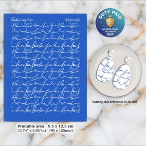 Klottrande silkscreen för örhängen i polymerlera: SS#1102