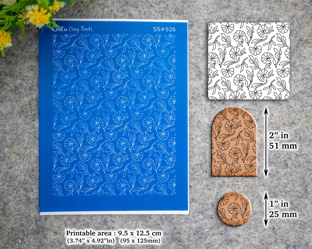 Indian Style Silkscreen for Polymer Clay Earring Making, Clay Stencils