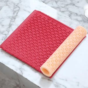 Checkered Heart Texture Roller: Polymer Clay Tool #CCF10