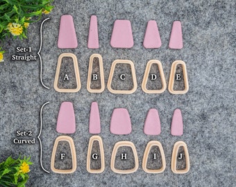 有機的な形状のポリマークレイカッター：自然な幾何学的形状 #623