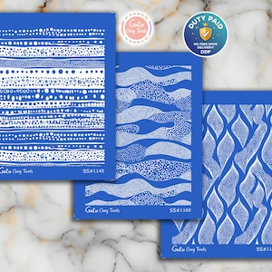 Zentangle Polymer Clay Silkscreen Stencil: 9.5x12.5cm