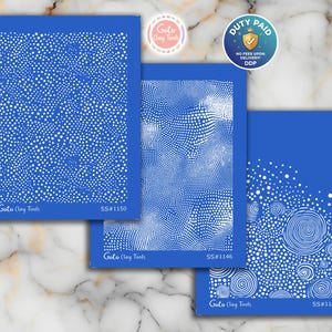 Zentangle Polymer Clay Silkscreen Stencil: Clay Imprinting (9.5x12.5cm Printable Area)