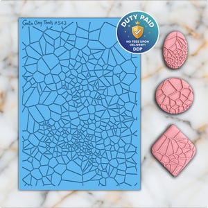 Tapete de textura paramétrica para joyería de arcilla polimérica: Azulejo de caucho n.° 543