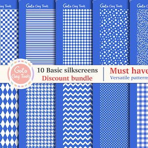 10 serigrafias básicas para argila de polímero, pacote de desconto
