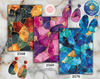 Colorful Stones Polymer Clay Transfer Paper: Water Soluble (4x5.5 inches)