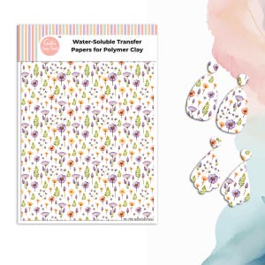Wildflower Transfer Paper for Polymer Clay (4x5.5 inches) #780