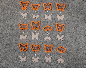 Butterfly shape Cutters for polymer clay | Polymer clay cutter | GotoClayTools Clay Cutters