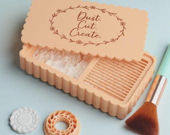 Cornstarch Box for Polymer Clay | Dust. Cut. Create. Clay Cutter Tool Accessory
