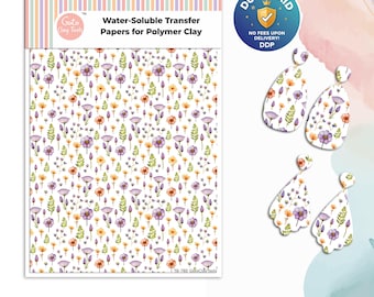 Wildflower Transfer Paper for Polymer Clay (4x5.5 inches) #780