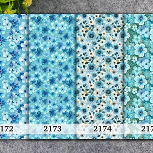 Blue Floral Water Soluble Transfer Paper for Polymer Clay (4x5.5 inches)