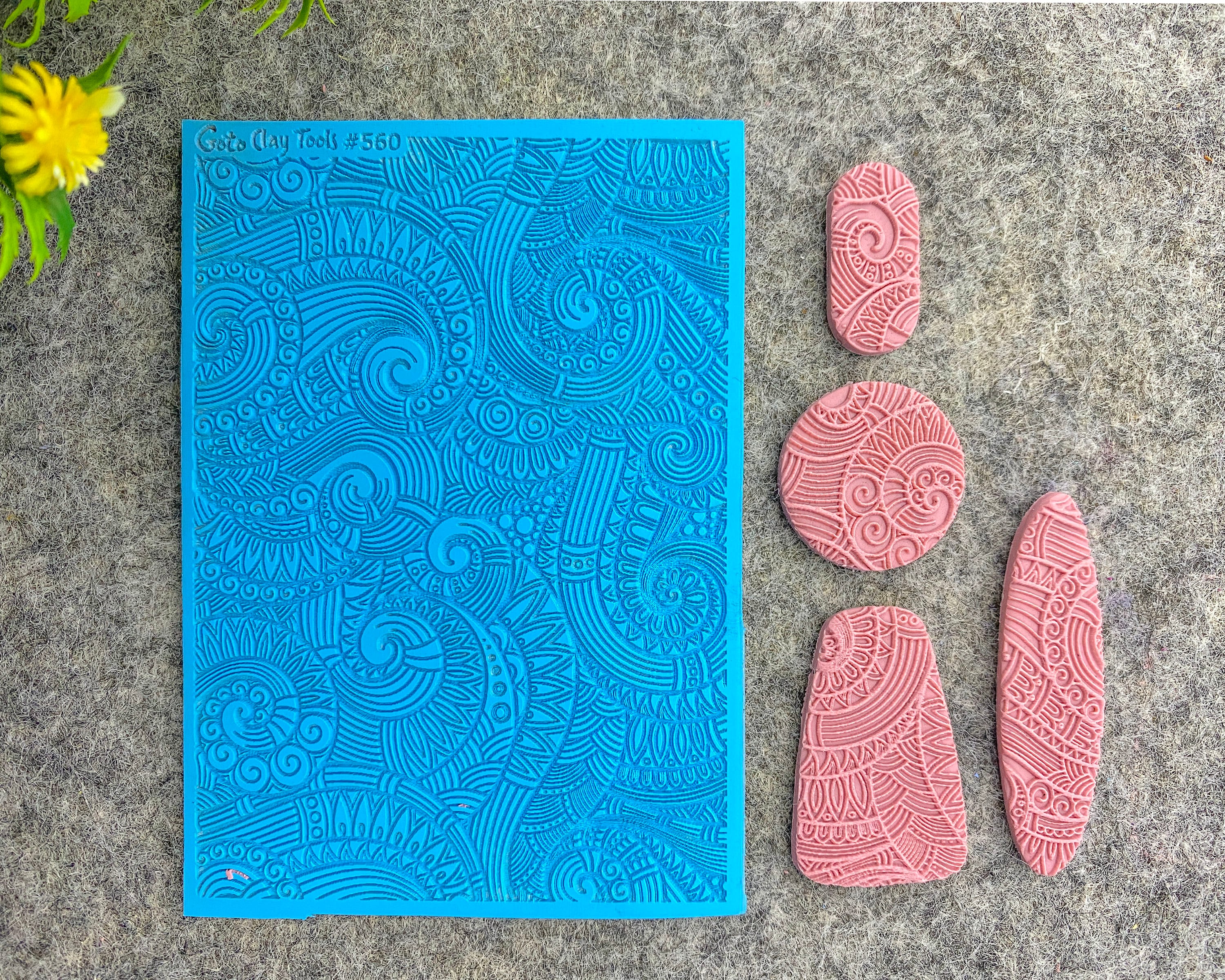 Mushroom Texture Mat for Polymer Clay, Polymer Clay Rubber Texture Mat,  Texture Tile Mats, Fimo, Sculpey, Cernit 552 