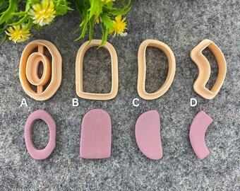 Organic Shape Polymer Clay Cutters: Arch Dangle Earring Tools #660