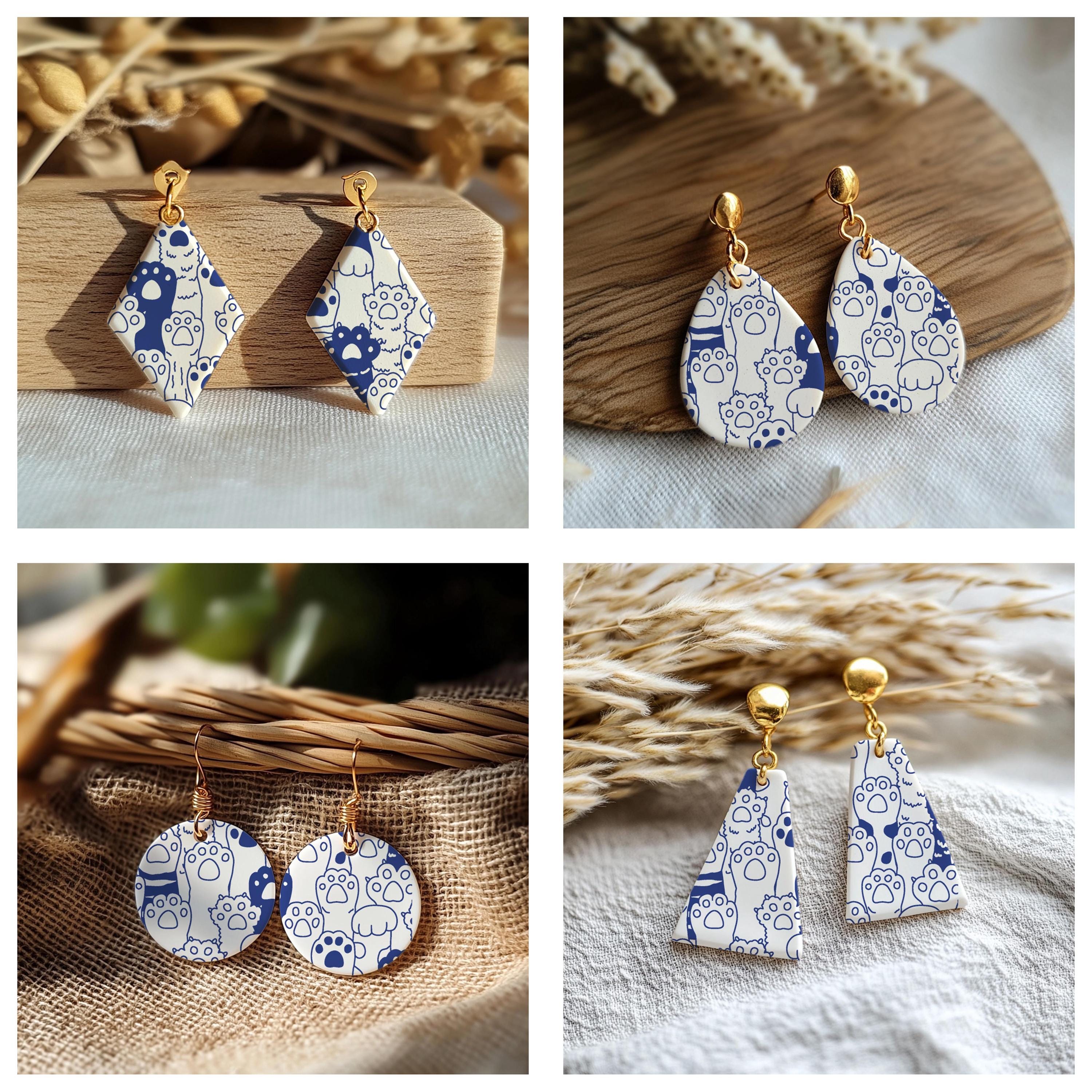 6 Stück Katzen-Schablonen Für Polymer-Ton - Süße Tier-Motive Für Schmuck & Deko