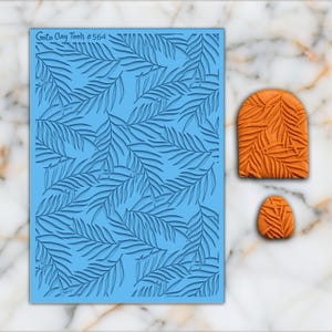 Palm Leaves Texture mat for polymer clay, Polymer Clay Rubber Texture mat, Texture Tile mats, Rubber Texture Sheet #564