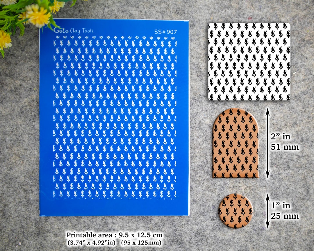 Indian Style Silkscreen for Polymer Clay Earring Making, Clay Stencils