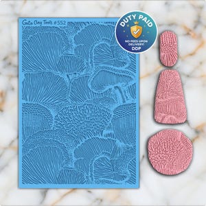 Tapete de textura de goma con forma de hongo para joyería de arcilla polimérica (#552)