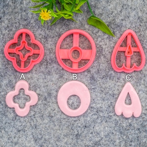 Organische Form 3D gedruckte Form, Polymer Clay Ausstechform, Ausstechform, Polymer Clay Ohrring Ausstechform, #610