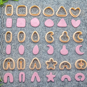 Basic organic shape Cutters for polymer clay | Polymer clay cutter | Natural shape clay cutters #623