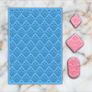 Art deco Texture mat for polymer clay, Polymer Clay Rubber Texture mat, Texture Tile mats, Rubber Texture Sheet #523