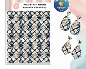 Watercolor Tie Dye Transfer Paper for Polymer Clay #807