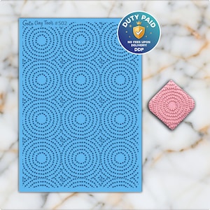 Dots Circles Rubber Texture Mat for Polymer Clay Jewelry (#502)