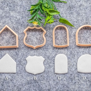 Arch, Shield shape Polymer clay cutter, Clay earring cutters, Polymer clay tools, 3D printed cutters#634
