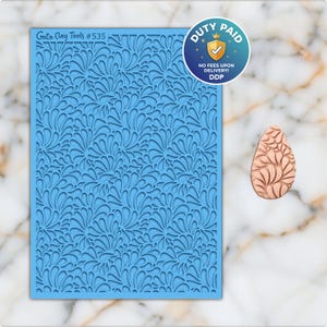 Tapete de textura de goma con diseño de Talavera para arcilla polimérica (#535)