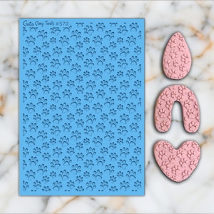 Dog Paws Texture mat for polymer clay, Polymer Clay Rubber Texture mat, Texture Tile mats, Rubber Texture Sheet #570