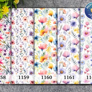 Watercolor Floral Transfer Paper: Water Soluble for Polymer Clay