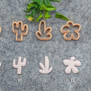 Organic shape set-4 Polymer clay cutter, Clay earring cutters, Polymer clay tools, 3D printed cutters#640