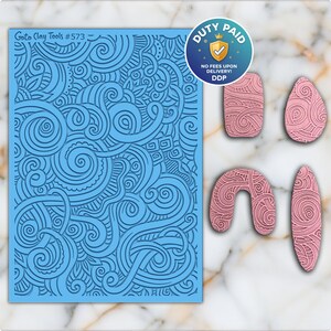 Tapete de textura de caucho ornamental para joyería de arcilla polimérica (#573)