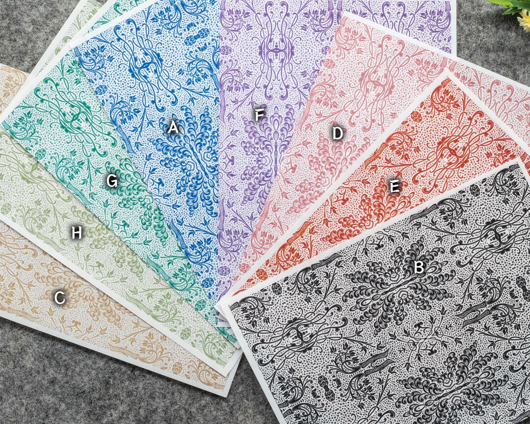 Transfer Paper for Polymer Clay, Vintage Patterns, Water Soluble