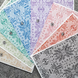Watercolor Flowers Transfer Paper for Polymer Clay (4x5.5 inches) #779