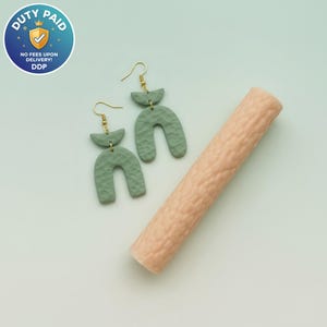 Textuurroller geslagen klei: gereedschap gehamerde metaalhars (100 mm) #102