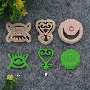 Cortadores de argila com símbolo Adinkra: Kojo Baiden e Sankofa Designs #710-set-2