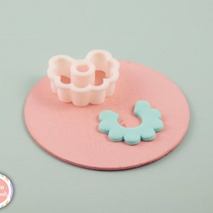 Hoop Flower cutter, Polymer clay cutter, Clay earring cutters, Polymer clay tools, 3D printed cutters