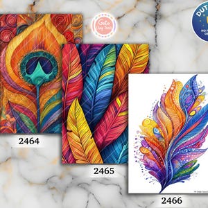 Pfau Zentangle Transferpapier für Polymer Clay (10,5x14cm)