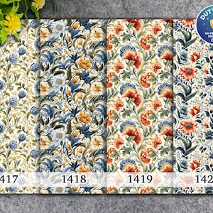 Floral Polymer Clay Transfer Paper: William Morris Style (4x5.5 inches)