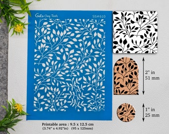 KEOKER Floral Silk Screen Stencils for Polymer Clay, 10 PCS Silk Screen for  Polymer Clay, Clay & Other Jewelry Clay Earrings Decoration, Each 5.5 X  3.5 (10PC)