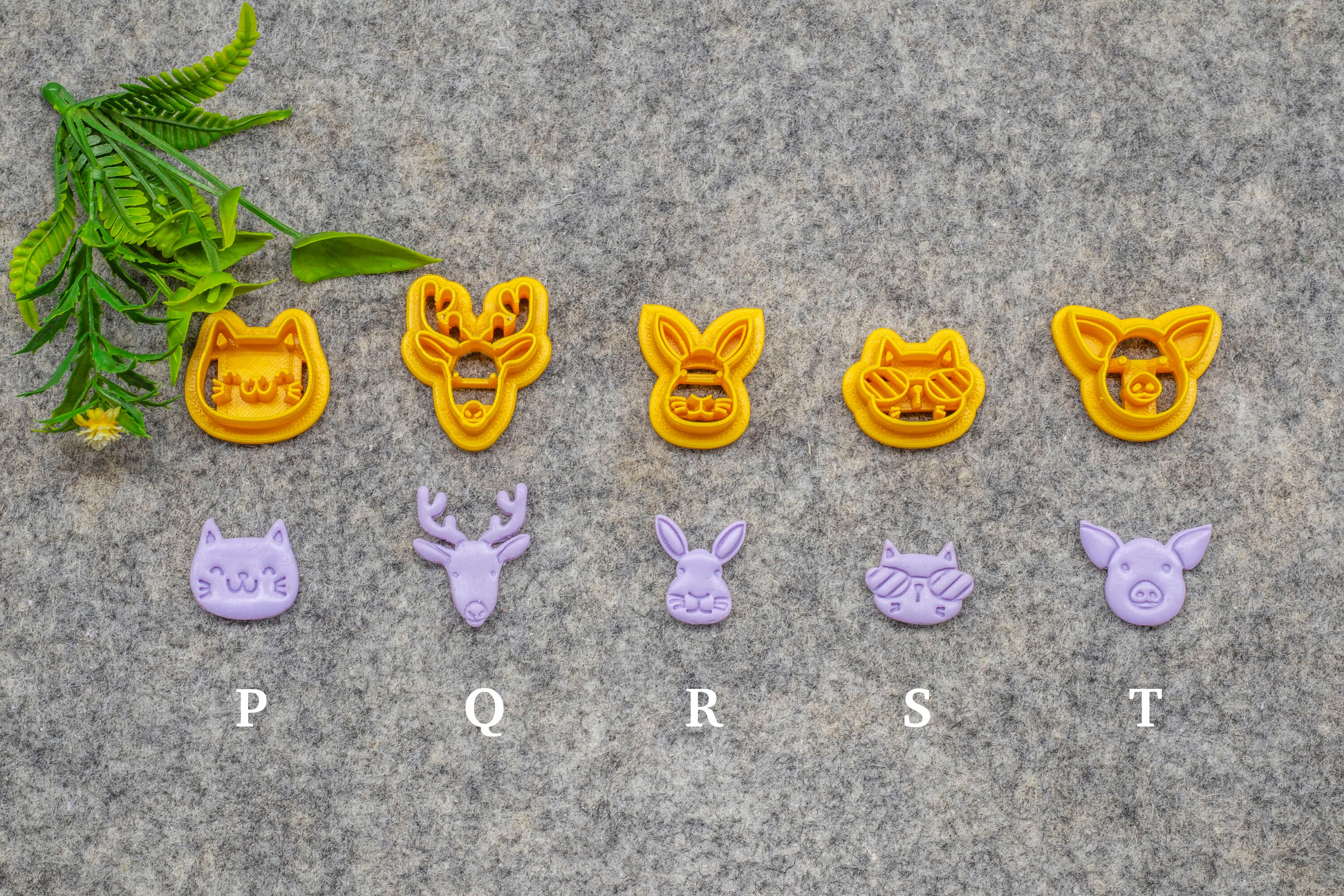 Shape Cuters Animal Face Shape Cutters for Polymer Clay Embossed Polymer - Etsy UK
