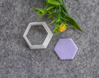 Hexagon Polymer Clay Earring Cutter: Sharp Edge PLA Plastic