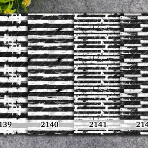 Wasserlösliches Transferpapier für Polymer Clay, Schwarz weisse abstrakte Streifen, Bildtransfers aus Polymer Clay, magisches Transferpapier