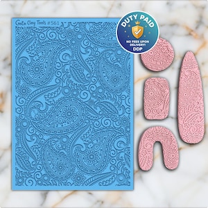 Tapete de textura de caucho ornamental para joyería de arcilla polimérica (#561)