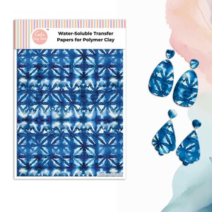 Watercolor Tie Dye Transfer Paper for Polymer Clay  #803