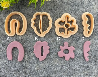Organic Arch Polymer Clay Cutters: Leaf & Flower Jewelry Tools #667